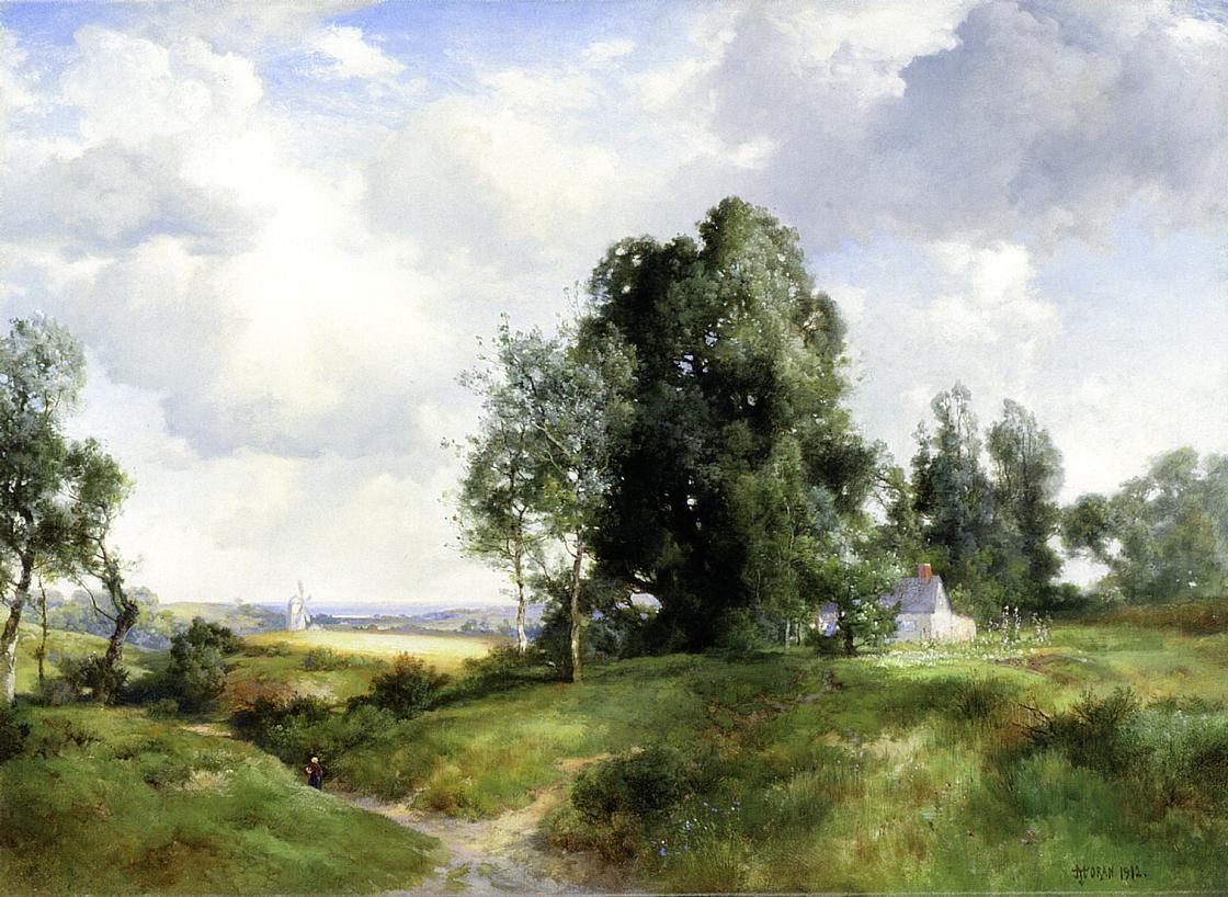 Thomas Moran Old Windmill, East Hampton, Long Island, New York